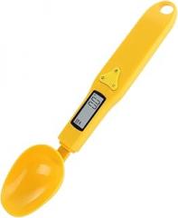 KICHOUSE 300g Electronic Spoon Scale for Kitchen Capacity with Precision Digital Lcd Display Measuring Spoon for Cooking and Baking Yellow No Battery Included