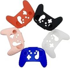 Silicone Case Protective Cover Skin Shell Replacement for Nintend Switch Pro Controller (Black)
