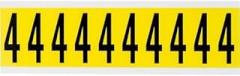Brady 3440-4, 34404 34 Series Indoor Number and Letter, (Pack of 25 Cards)