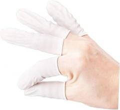 GLEAVI 200pcs Disposable Rubber Covers Flexible Nail Cots for Manicures and Crafts Protects Fingers from Damage for Teachers and Electronic Repair