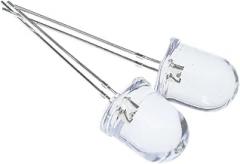 100 pcs 5mm Red LED Diode Lights (Clear Round Transparent DC 2V 20mA) Bright Lighting Bulb Lamps Electronics