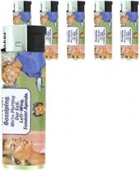 Not Gossiping, Plotting Evil Feminist Agenda Butane Refillable Electronic Lighter Set of 5 Pieces D-516