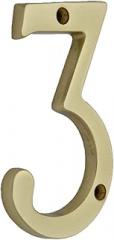 QCAA Traditional Heavy Solid Brass House Number 3, 4