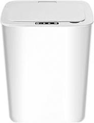 14L Intelligent Induction Bin Home Electronics with Lid, Automatic, Bathroom, Kitchen, Toilet Paper Basket, Electric Bin Indoor (White)