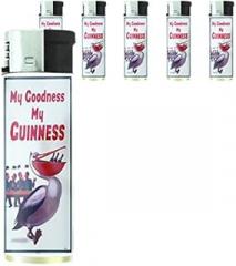 Refillable Electronic Lighter Set of 5 Pieces D-023 My Goodness Beer Pelican Retro Vintage