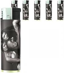 Australian Pin Up Girl Lighters S11 Set of 5 Electronic Refillable Flame Cigarette Smoking