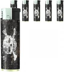 Vintage Pirate Ship Lighters S2 Set of 5 Electronic Flame Cigarette Smoking Retro High Seas