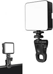 Selfie Light w/ 3 Cold Shoe Mounts, Dimmable Video Conference/Vlogging/Photography/Video Recoarding/Live Streaming, Clip On Lighting Kit for Phone/Tablet/Laptop/Camera