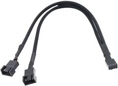 KUNSR 4 Pin Y Splitter Cable 4 Pin PWM Female to 3/4 Pin CPU PC Case Fan Adapter Cable