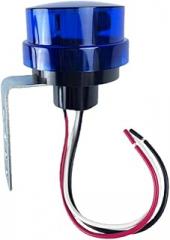 IP66 Twist Lock photocell Outdoor Light Sensor with Base Installation Bracket CE Approved Twilight Switch for Outdoor Lighting, Blue