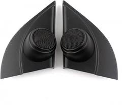 1 Pair Car Front Left and Right Door Tweeters Triangle Speakers Cover Panel Trim Frame Mount for Hyundai Solaris Verna 2010 11 12 13 14 15 16