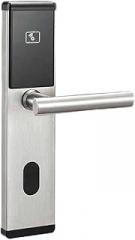 HUSHHAAMPP Silver Color Electronic Door Lock Smart Card Systems Door Lock for Hotel (Color : Silver, Size : Left Inside) (Silver Left Inside)