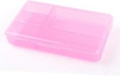 NEW LON0167 Clear Pink Plastic 5 Sections Screws Electronic Component Storage Box Case(Durchsichtiger rosafarbener Kunststoff 5-Abschnitts-Schrauben Aufbewahrungsbehälter für elektronische Komponenten