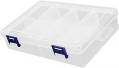 Auniwaig PP Component Storage Box, Plastic Organizer Adjustable Container Removable Grids Tool Boxes, 8 Removable Grids Tool Boxes, for Electronic Component Small Accessories 200x130x45mm 1Pcs