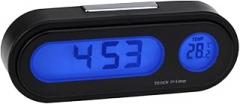 Zerodeko 1Pc Dashboard Electronic Clock and Thermometer Accurate LCD Digital Display Easy Installation Durable Design Multi Function for Reliable Temperature and Monitoring