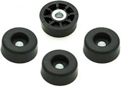 4 Soft Round Rubber Feet - .437 H X 1.062 D - Made in USA - Removable Insert - Made in USA - Non Marking. Food Safe, ROHS & Prop 65 Free - Cutting Boards, Electronics, Crafts…