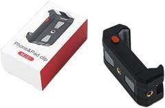 Black Adjustable Clip for Portable Electronic Device Stand – Compatible with Phones and Tablets, Durable Plastic Construction with Extendable Design and Screw Mount for Secure Attachment