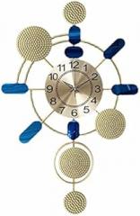 Wall Clock Silent Gold Large Size Electronic Clock Metal Home (Color:A,Size:71CM) (A 71CM)