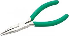 YEJIANGHUA 1PK-036S Mini Anti-Slip Green Handle Titanium Long Nose Pliers Diagonal Pliers Fit For Precision Electronic Repair Tools Natural(1PK-036S)