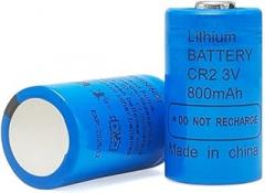 3.0V 800mAh CR2 15270 2Pcs Button Top for Headlamp,LED Flashlight,Digital Camera etc.