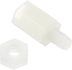 PATIKIL M4 Standoff Screws 40 Pack Nylon Hex PCB Standoffs Nuts for Motherboards, Computer Cases, Circuit Boards, Electronics, (10mm+6mm, White)