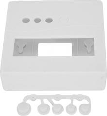 1602 LCD Mounting Enclosure for DIY Electronics Project Box, Plastic Meter Validator Case with 86 Buttons, Nixie Tube Display Holder, White