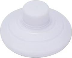 White Floor Foot Switch,Round Floor Foot Switch Inline, Plastic Inline Foot Pedal Lamp Switch w/Push Step-on-Button for LED Light On-Off Control