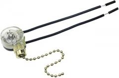 Golden Pull Chain Switch for Ceiling Zipper with Two Wires for Easy Operation Replacement Fan Switch for Home Lighting