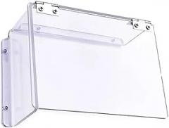 Acrylic Electric Lock Rain Cover for Outdoor Electronic Mechanical Locks and Access Controllers – Weatherproof, Waterproof Protective Cover, 150 x 110 x 63 mm, Transparent(Right)