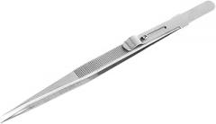 Stainless Steel Tweezers Adjustable Slide Lock Antistatic Tweezers Jewelry Making Tool for Electronic Component Repair