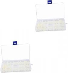 Unomor 2sets Nylon Column Standoff Spacers Screws Nuts Kit Assortment for Electronics Resistant High Temperature Insulation Easy Connection White