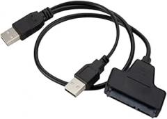 USpB to SATA Adaptier Cable Converter for 2.5 Inch SSD HDD Hard Drive USpB 2.0 External Powered 7pin+15pin Data Transfer Kit Replacement for OEM New 2026 High for Reliable Electronic Component