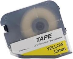 LM-412Y Yellow 12MM Label Tape Cassette Compatible with L Mark LK300 LK320 Electronic Lettering Machine