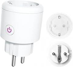Tuya 20A Smairt Plug Zingbie/VViFi EU Power Monltor Socket Round Head APP Timing Outlets Voice Assistant Compatible Works with Arliexa G00glte Home New 2026 High for Reliable Electronic Component