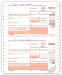 Continuous 1099 DIV Income Carbonless Electronic Filing