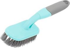 Milisten Long Handle Floor and Tile Brush with Stiff Bristles, Plastic Bathroom and Shower Cleaning Scrubber for Grout, Bathtub, Window Gaps, Blue, Hard Bristle Household Cleaning Tool