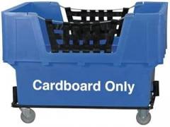 Matl Handling Cart, Cardboard Only, Blue