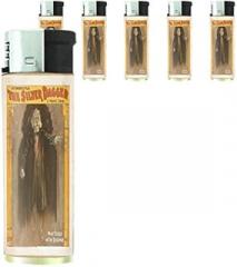 Refillable Electronic Lighter Set of 5 Pieces D-118 The Silver Dagger Swan Play