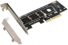 PCIe PCI-E 3.0 x4 to M.2 NGFF M Key Slot Converter Adapter+ Low Profile Bracket