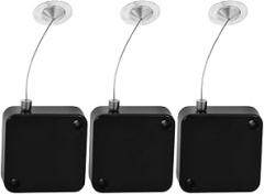 3pcs Retractable Anti-Theft Steel Cable Lock with Automatic Tether, 1 Meter Security Wire Rope for Remote Controls, Electronics, and Display Devices