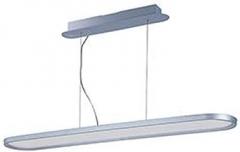 ET2 E22449-11MS Moonbeam LED Single Pendant, Matte Silver Finish, Matte White Glass, PCB LED Bulb, 100W Max., Dry Safety Rated, 3000K Color Temp., Low-Voltage Electronic Dimmer, Glass Shade Material, 785 Rated Lumens