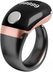 Digital Finger Tally Counter, Electronic Ring Counter with LCD Display, Type-C Rechargeable, Adjustable Fit for Inventory & Counting(Gold)