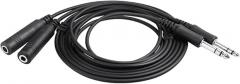 Wirenest® General Aviation Dual Plug Headset Extension Cable, 5 ft (1.5 m) GA Twin Plug PJ-055 / PJ-068, Male to Female Pilot Intercom Lead