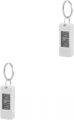 DOITOOL 2pcs Digital Keychain Watch Small Portable Electronic Hanging Watch for Students Mute