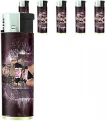 Bad Girls Pin Up Girl Model Set of 5 Lighters S4 Electronic Refillable Flame Cigarette Smoking