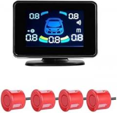 Parking Sensors Parking Sensor Parktronic Electronics Rear Auto Detector Backing Assistance Kit Car Reversing Backup Radar Parking Sensors Sensor(Red-Brown-Panel,8)(4/Red)