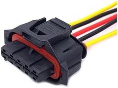 1 Set 2 3 4 5 6 Pin Auto Injector Water/Proof Electronic Connector Wire Harness Female Plug 1928404627 1928403698(5P Wire Harness,1 Set)