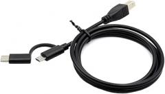 Mobile Phone to Printer OTG Cable Micro USB & Type C to USB-B Electronic Piano Microphone Connection Cord Adapter Line