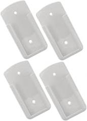 NUOBESTY 4pcs Remote Control Holder Wall Mount Adhesive Media Organizer for Electronics No Drill Space Saving Storage Elegant Design White for Home Office Use