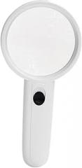 3X Handheld LED Magnifying Glass for Reading Portable Lighted Magnifier Plastic Handle for Seniors and Low Vision Suitable for Books and Newspapers